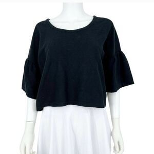 Madewell Texture & Thread Gathered-Sleeve Top sz Sm